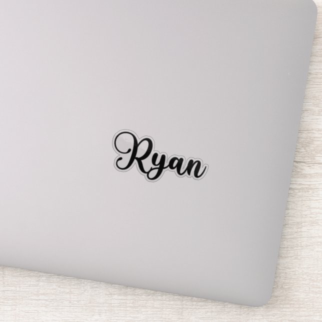 Ryan Name - Handgeschriebene Kalligrafie Aufkleber (Detail)