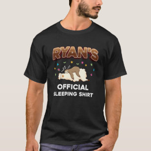 Ryan Name Sleeping Sleep Personalisiert Pajama T-Shirt