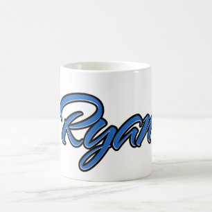 Ryan Vorname Name blue Tasse Kaffeetasse