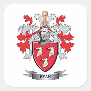 Ryan-Wappen Quadratischer Aufkleber