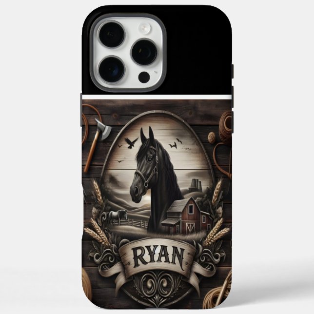 Ryan's Black Hallion Farm Portrait Case-Mate iPhone Hülle (Rückseite)