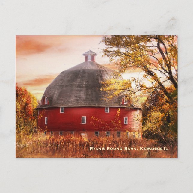 Ryan's Round Barn Postkarte (Vorderseite)