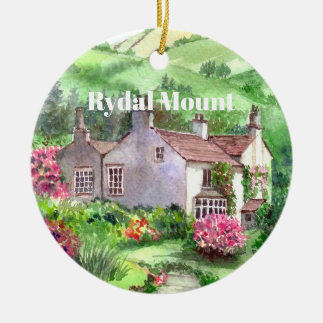 Rydal Mount Garden William Wordsworth Zuhause Keramik Ornament (Vorne)