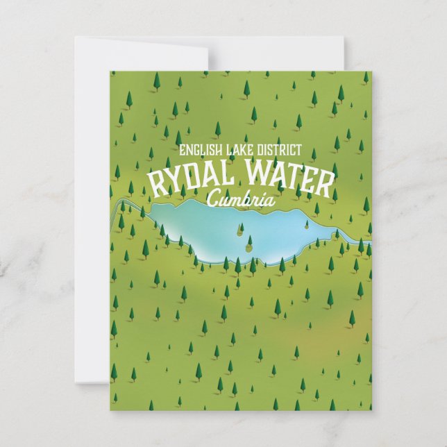 Rydal Water Cumbria Karte Poster (Vorderseite)