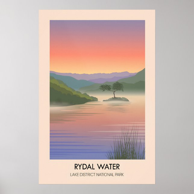 Rydal Water Lake District Reiseplakat Poster (Vorne)