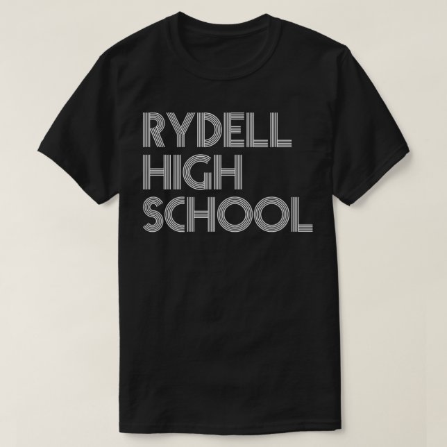 Rydell High School Typografie Design T-Shirt (Design vorne)