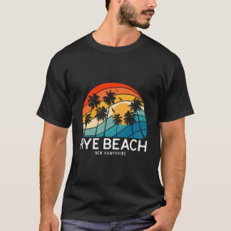 Rye Beach New Hampshire Palme Tropischer Strand T-Shirt