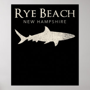 Rye Beach New Hampshire - Shark Lover - Geschenke Poster