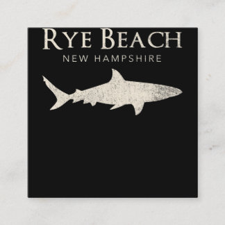 Rye Beach New Hampshire - Shark Lover - Geschenke Quadratische Visitenkarte
