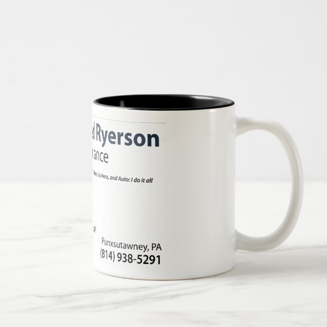 Ryerson Versicherungs-Tasse Zweifarbige Tasse (Rechts)