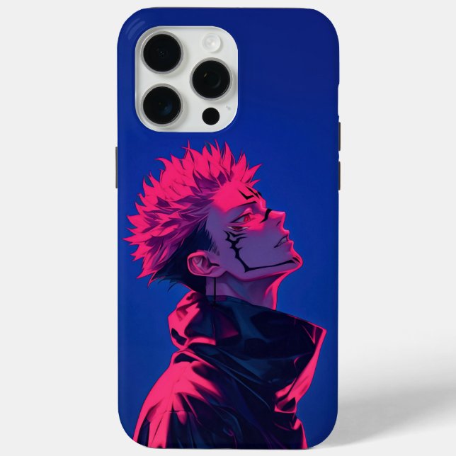 Ryomen Sukuna Neon Curse Case-Mate iPhone Hülle (Rückseite)