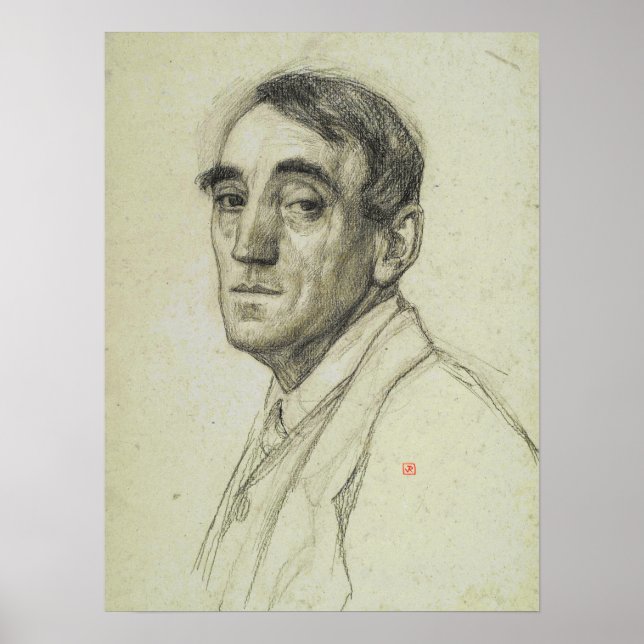 Rysselberghe - Selbstportrait Poster (Vorne)