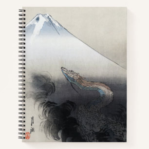 Ryu Shoten: Aufsteigender Drache über Fuji, Japan Notizbuch