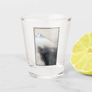 Ryu Shoten: Aufsteigender Drache über Fuji, Japan Schnapsglas