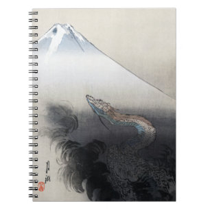 Ryu Shoten Mt. Fuji & Dragon by Ogata Gekko   Notizblock