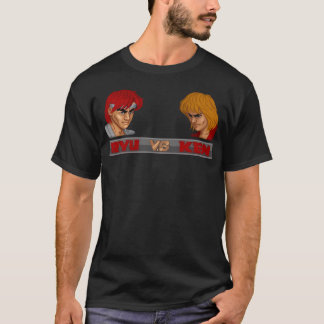 RYU VS KEN LOGO SCHWARZ OHNE HINTERGRUND T-Shirt