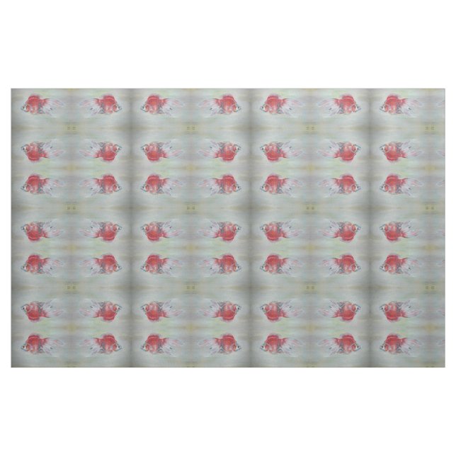 Ryukin Goldfish Acrylmalerei Stoff (Fat Quarter (45,7 x 55,9 cm))