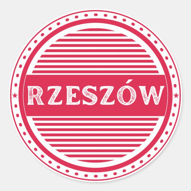 Rzeszow City Pride Emblem – Polish Identity Runder Aufkleber (Vorderseite)