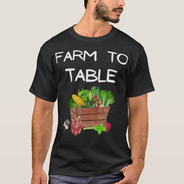 S2 Farm an den Tisch essen lokalen landwirtschaftl T-Shirt (Vorderseite)