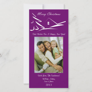 S3 Simple Beauty Plumb Xmas Fotokarte Feiertagskarte