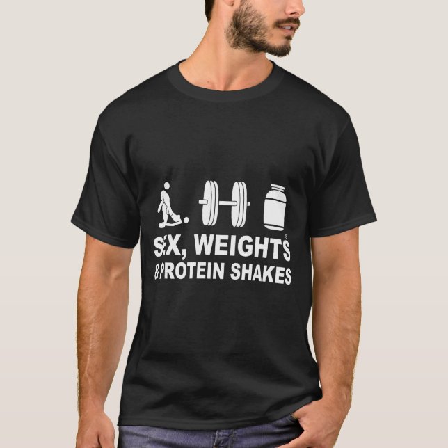 S3x Weights And Protein Shakes Funny Saying Quote  T-Shirt (Vorderseite)
