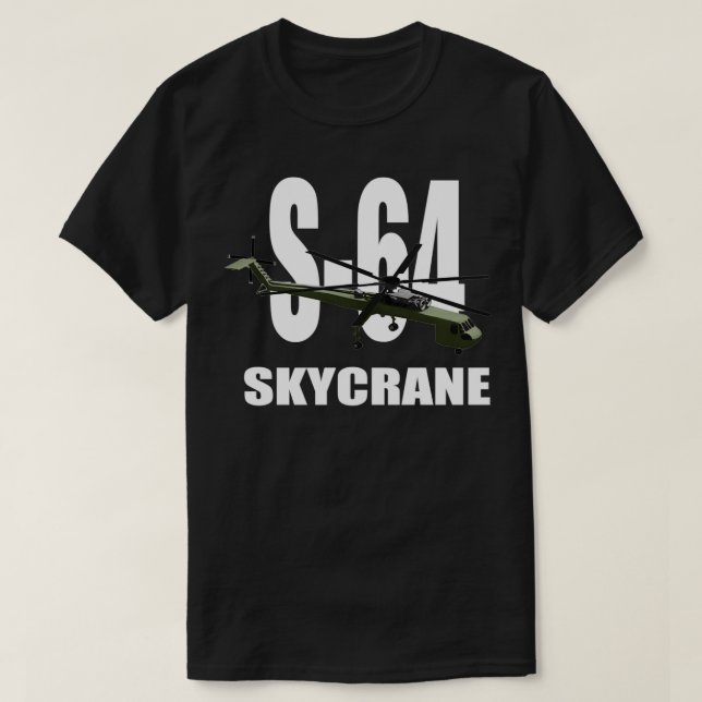 S64 Skycrane Hubschrauber T-Shirt (Design vorne)