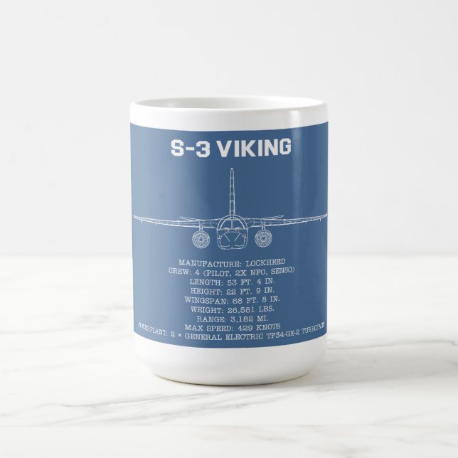 S-3-VIKING STATTS BLUEPRINT-TASSE KAFFEETASSE (Mittel)