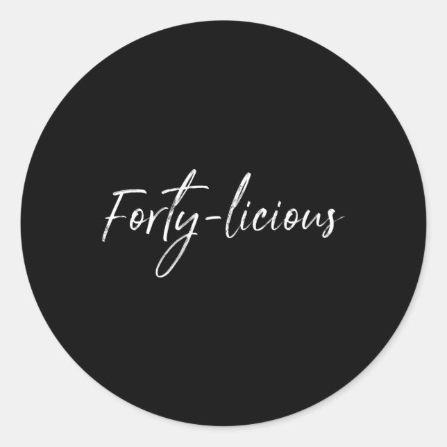 S 40. 40 Licious 40 Runder Aufkleber (Vorderseite)