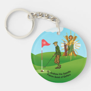 S. Andrew & Jude mit 2 männlichen Golfers Schlüsse Schlüsselanhänger