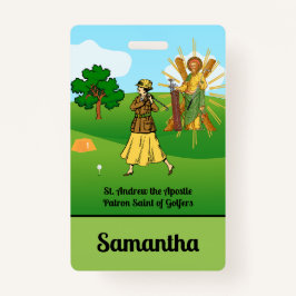 S. Andrew & Jude mit 2 weiblichen Golfern Ausweis