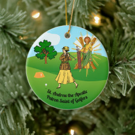S. Andrew & Jude mit 2 weiblichen Golfern Keramik Ornament