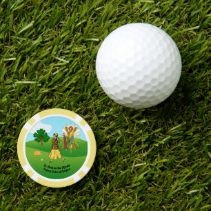S. Andrew & Jude mit 2 weiblichen Golfern Pokerchips