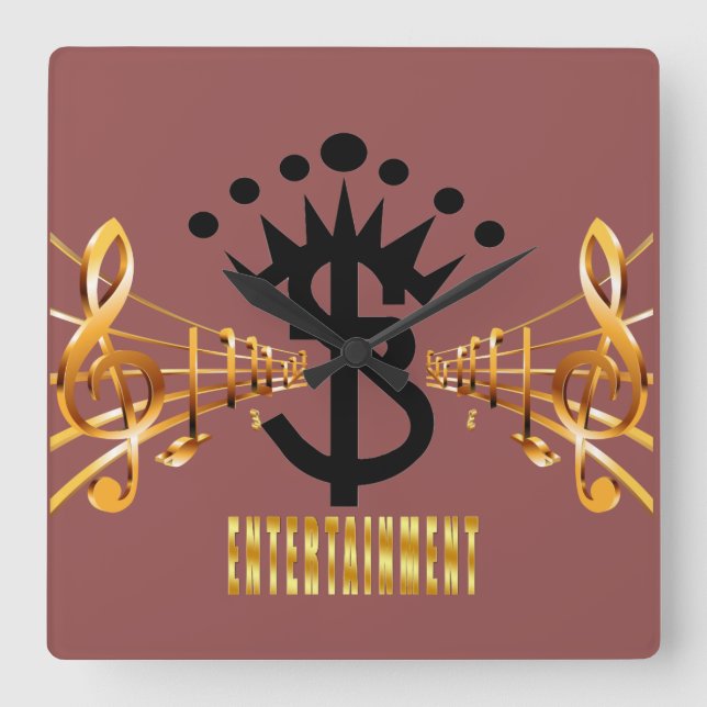 S.B. HNO.   Quadratische Wanduhr (Vorderseite)