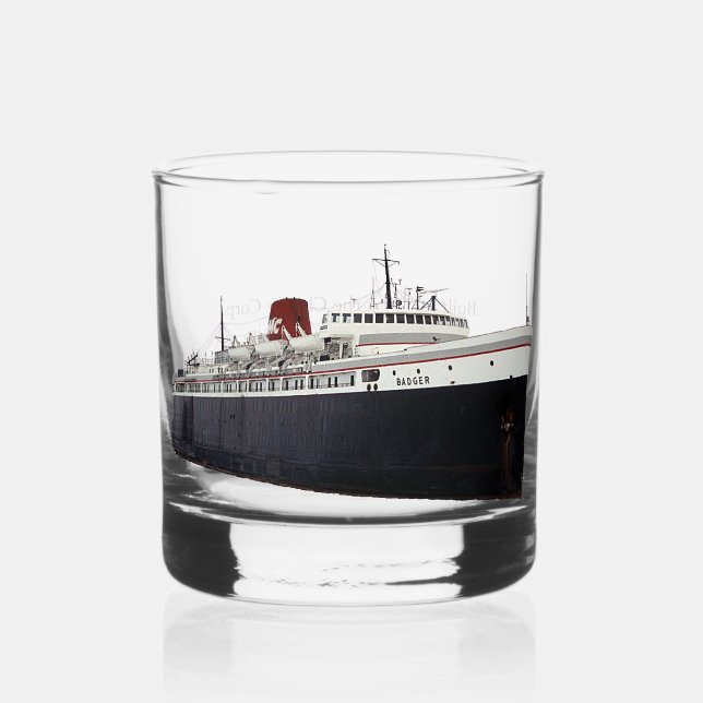 S. Badegas Whiskyglas (Vorderseite)