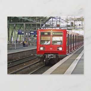 S - Bahn Berlin, Deutschland. U-Bahn. Postkarte