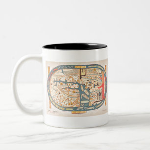 S. Beati Liebanensis mappam mundi ad exemplar eccl Zweifarbige Tasse