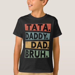 S Brust Daddy Dad Bruh Vatertag Vintage Lustig T-Shirt