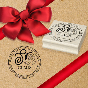 S Claus North Pole Genehmigt Mitglied Nizza Club Gummistempel