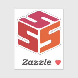 S-Cubed Rote Logo-Aufkleber (3" x 3") Aufkleber