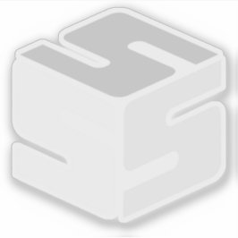 S-Cubed White Logoaufkleber (3" x 3") Aufkleber