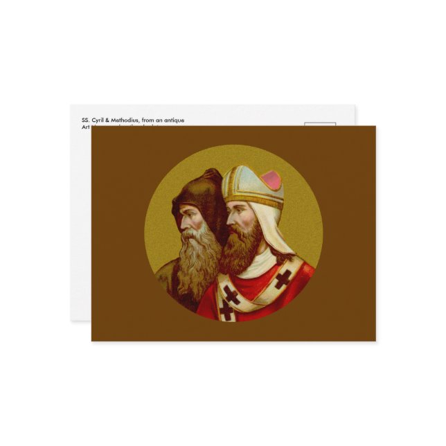 S. Cyril & Methodius (M 001) Horizontale Postkarte (Vorderseite/Rückseite Beispiel)