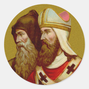 S. Cyril & Methodius (M 001) Runder Aufkleber