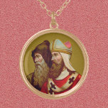 S. Cyril & Methodius (M 001) Vergoldete Kette<br><div class="desc">Achtung: Das Bild passt am besten zu kreisförmigen Anhängern! Um die quadratische Form zu wählen, muss man etwas verändern. Ein passender goldener Füllhintergrund wurde bereitgestellt. Wenn Sie jedoch eine andere Farbe bevorzugen, löschen Sie sie, um eine auswechselbare, solide Farbe darunter zu zeigen. Reduzieren Sie das Bild, um es bequem in...</div>