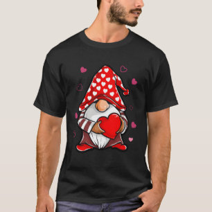 S Day Gnome Liebe Holding Red He T-Shirt
