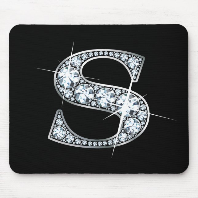 "S" Diamond Bling Mousepad (Vorne)