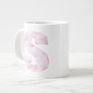 S - Dreiecke mit geringem Poly - neutrales rosa Li Jumbo-Tasse