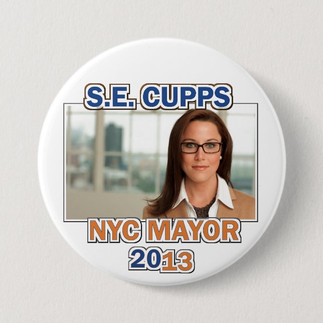 S.E. Cupps für NYC Bürgermeister 2013 Button (Vorderseite)