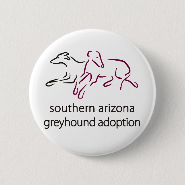 S ein Windhund-Adoptions-Knopf Button (Vorderseite)