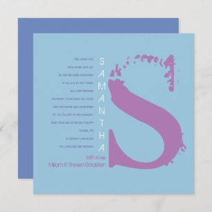 S Erste Sammlung Bat Bar Mitzvah Einladung