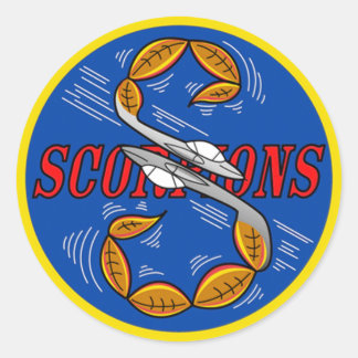S Flight Scorpions Runder Aufkleber